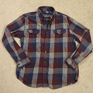 Blue and red long sleeve flannel!